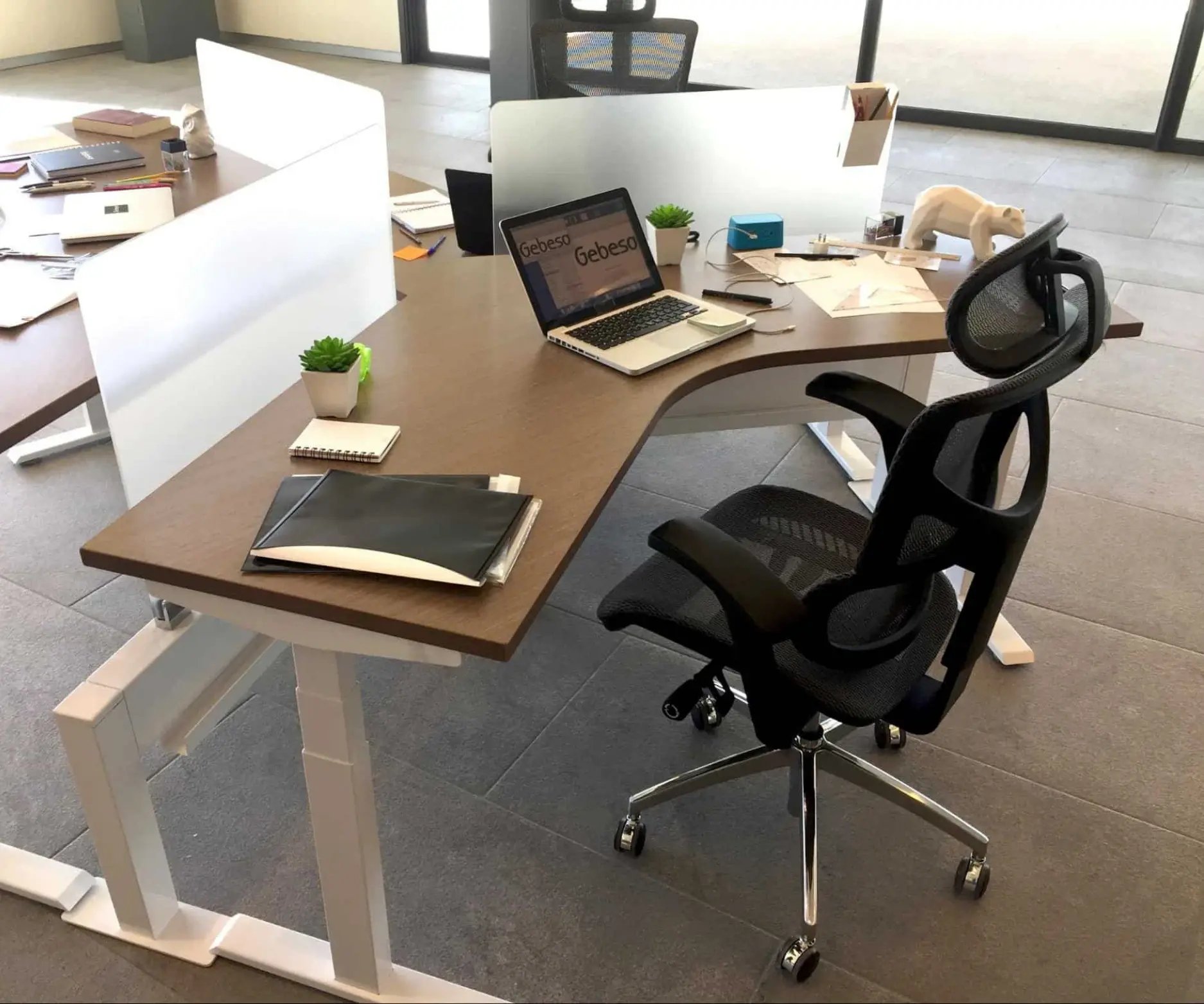 Ergonomic desk and office equiptment